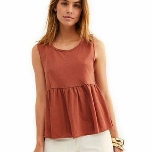 Free People Anytime peplum tank